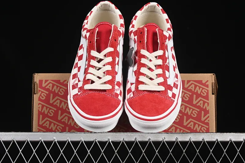 All categories Vans Vans series Vans Low Vans low top Vans Old Skool 36 LX-BMX official new style white and red checkerboard casual canvas shoes VN000D57ERM